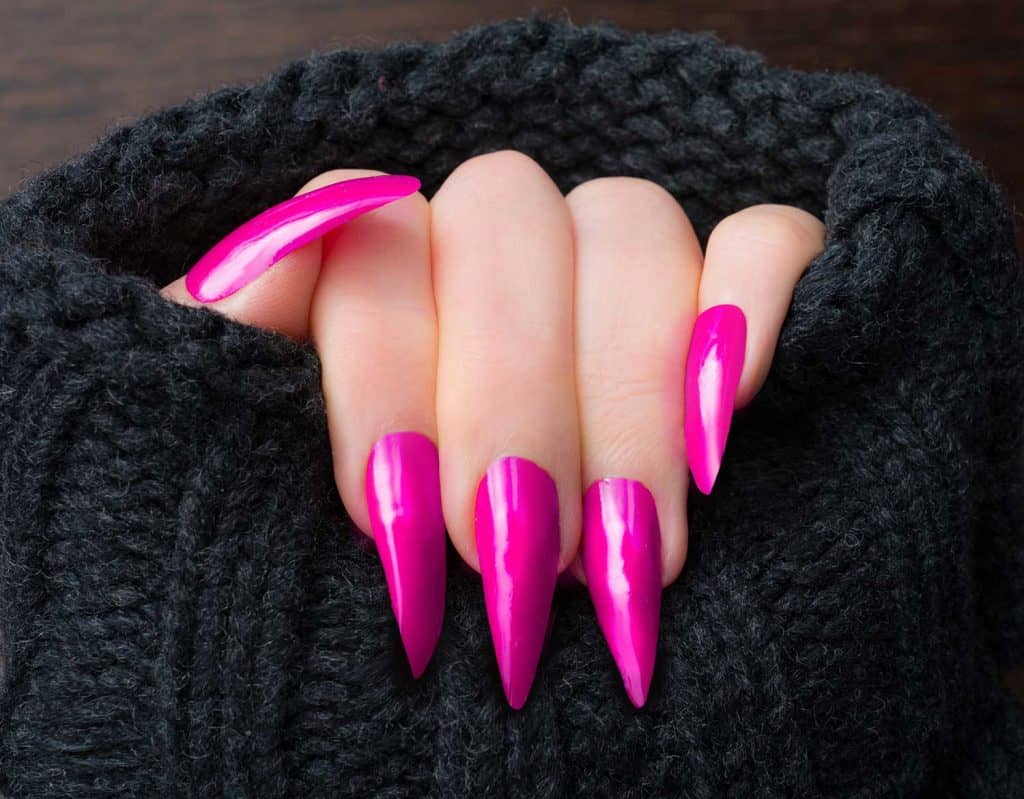 Extra long stiletto nails