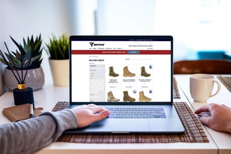 Man browsing for combat boots online, Where-To-Buy-Combat-Boots-Top-30-Online-Stores