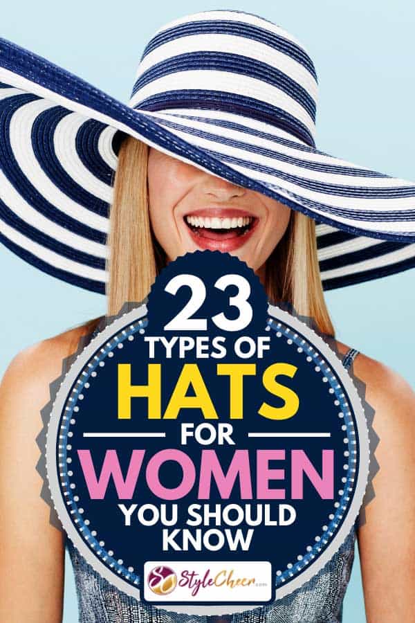 Beautiful blonde woman in striped summer hat, 23 Types Of Hats For Women You Should Know