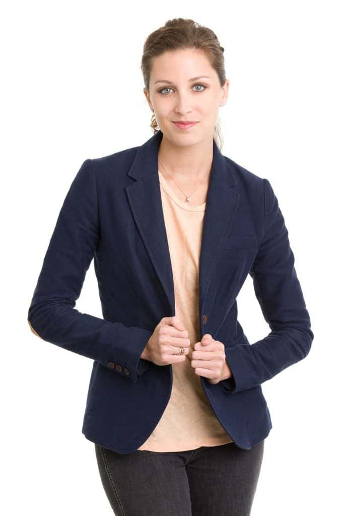 A young woman in blazer