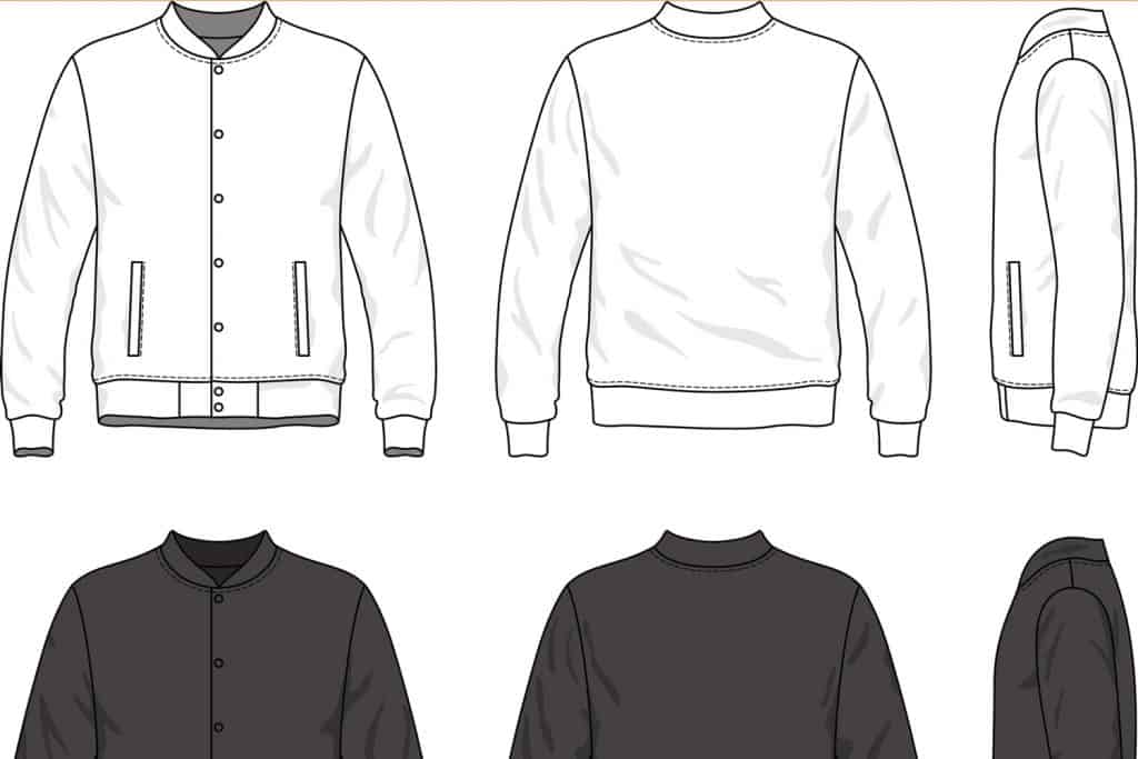 Bomber jacket layout design template