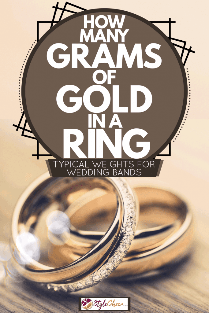 A golden ring encrusted with diamonds, How Many Grams Of Gold In A Ring [Typical Weights For Wedding Bands]