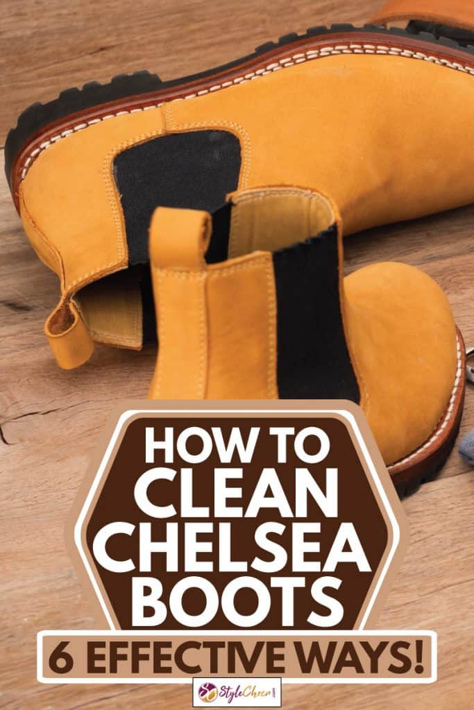 Chelsea boots on a wooden floor, How To Clean Chelsea Boots [6 Effective Ways!]