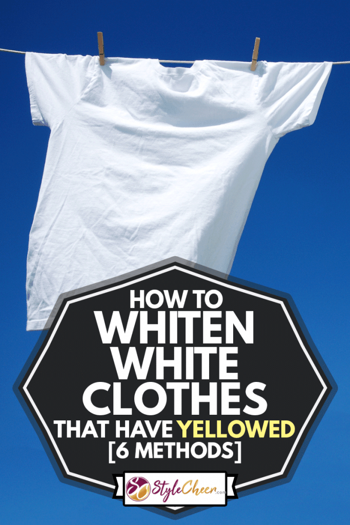 Picture of a white t-shirt drying on the rope, How To Whiten White Clothes That Have Yellowed [6 Methods]