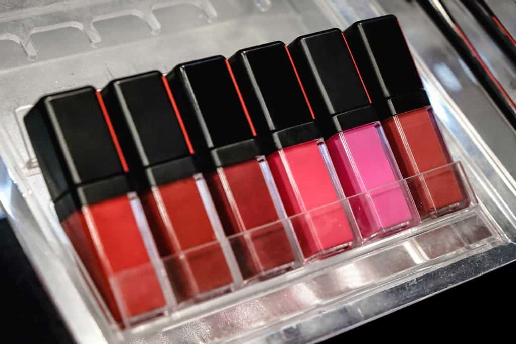 Photo of variation lipsticks selection in a beauty shop