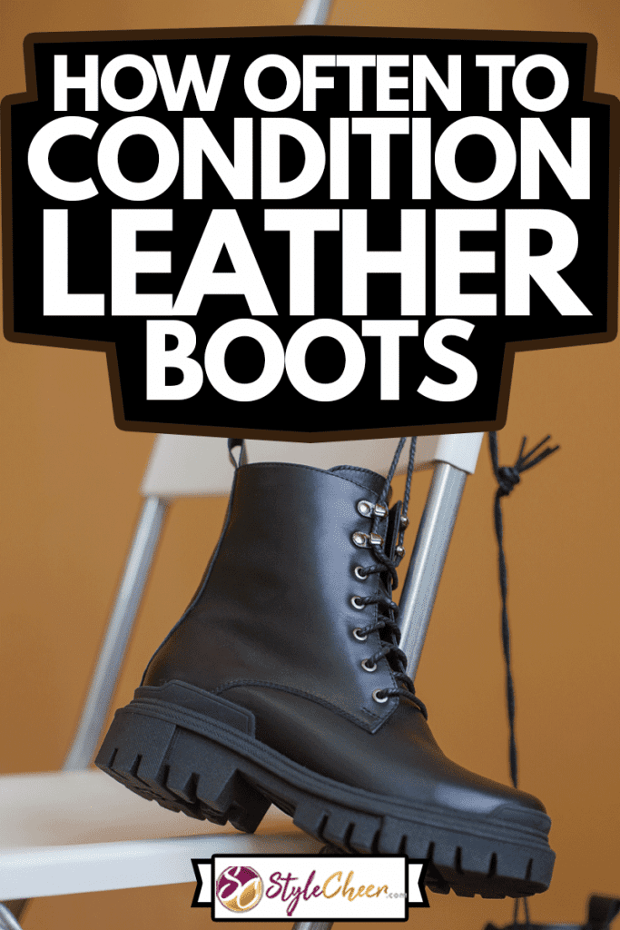 Boots on the background. Shoes and their layout options, How Often To Condition Leather Boots
