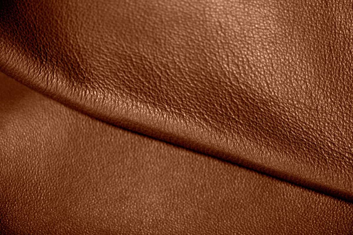 Brown leather photographed up close