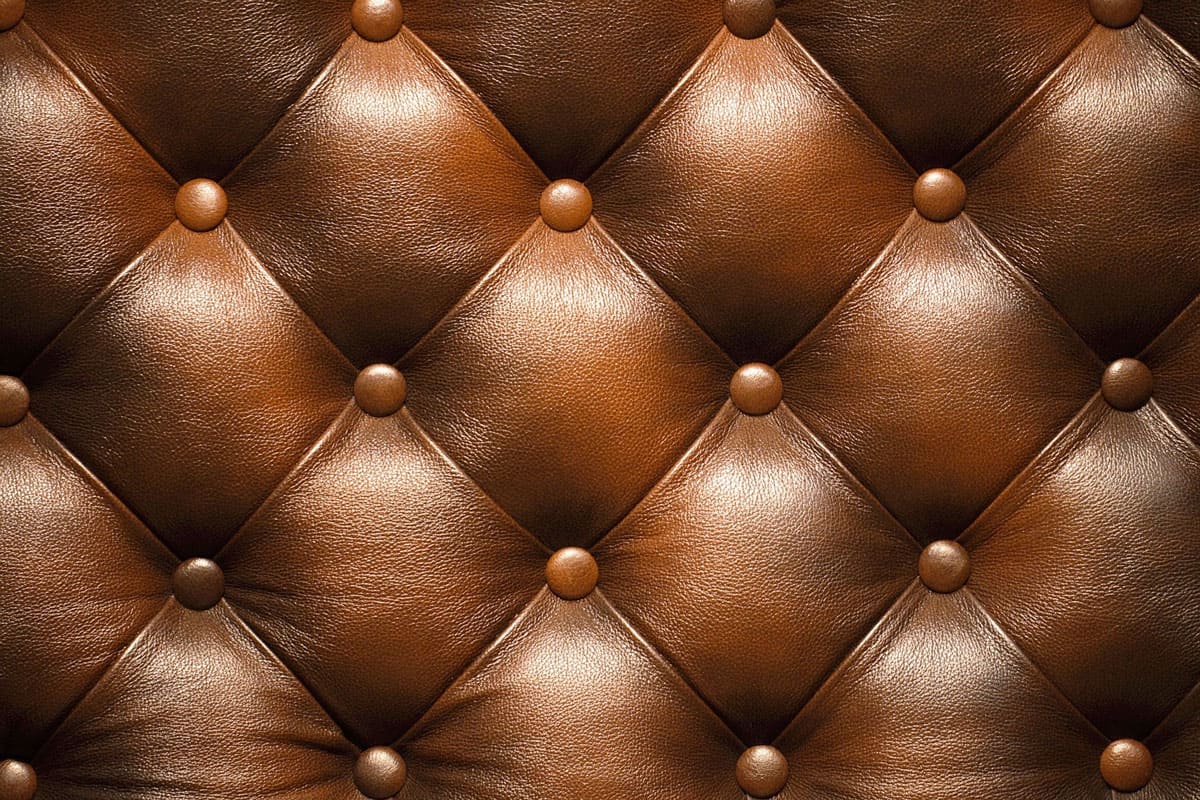 Dark brown leather sofa