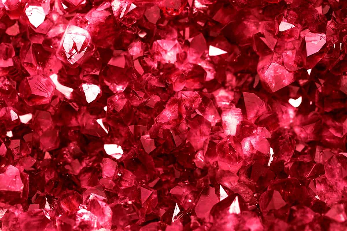 Amethyst red crystals