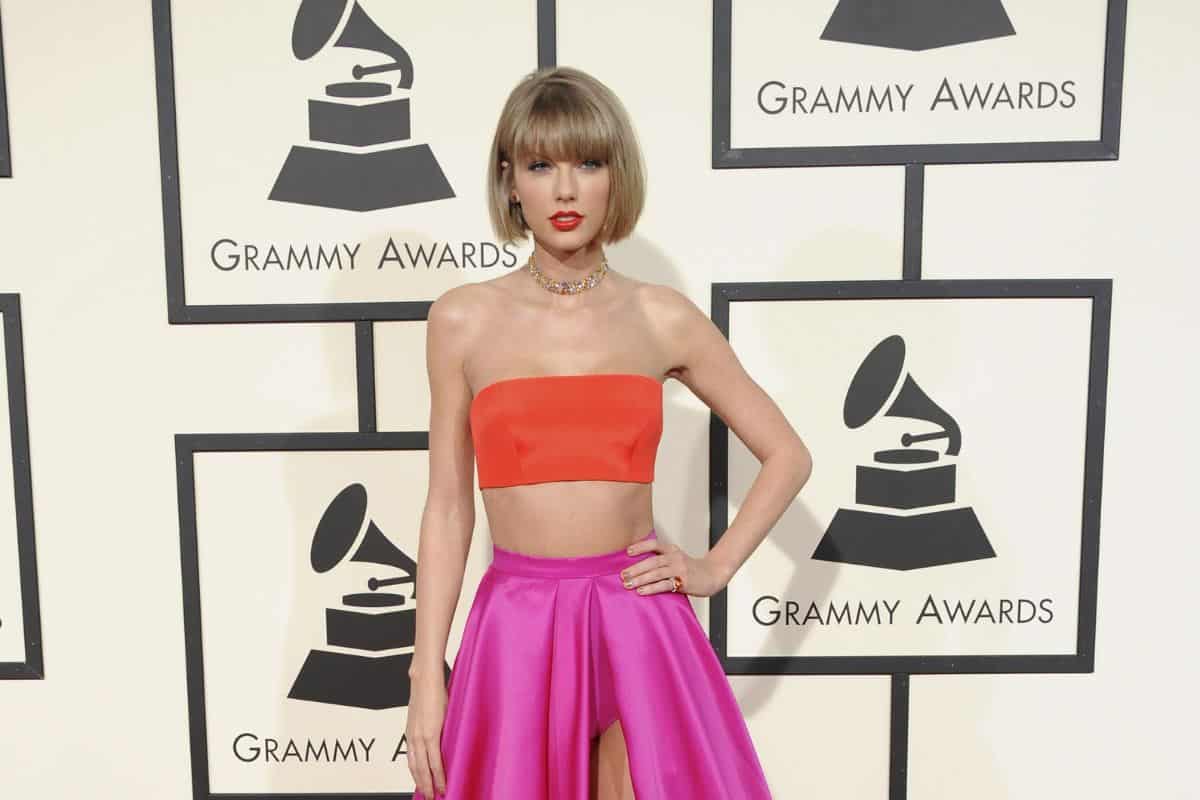 Taylor Swift at he 58th GRAMMY Awards held at the Staples Center