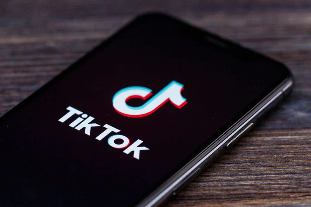 Tik Tok application icon on Apple iPhone X screen