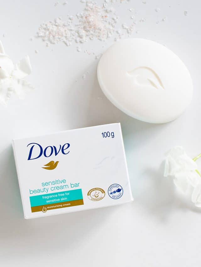 Dove sensitive beauty cream bar bath time routine