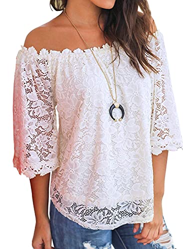 off the shoulder lace tops