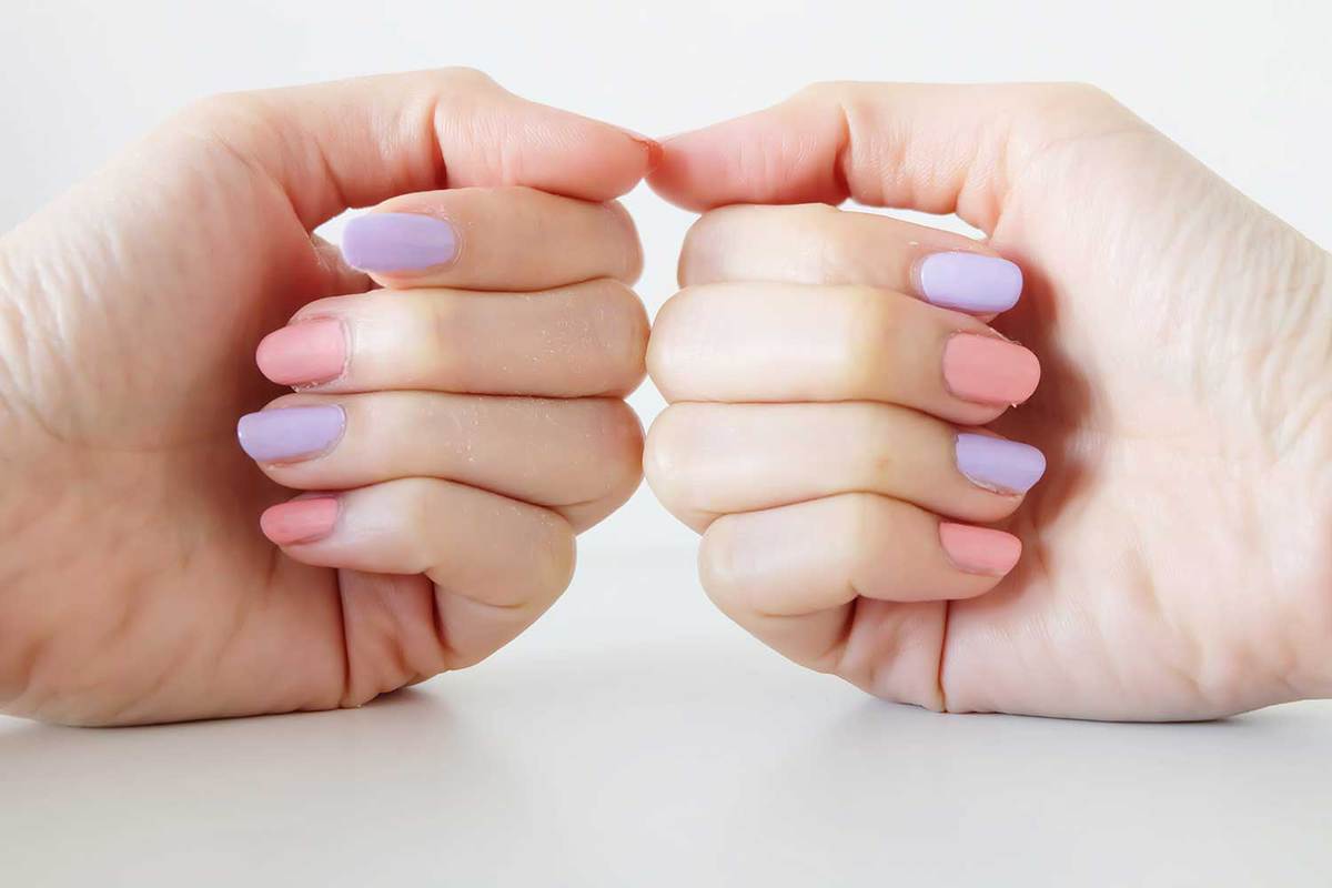 Pastel Color Duo nails