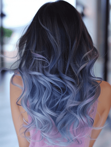Smoky Blue Ombre hairstyle