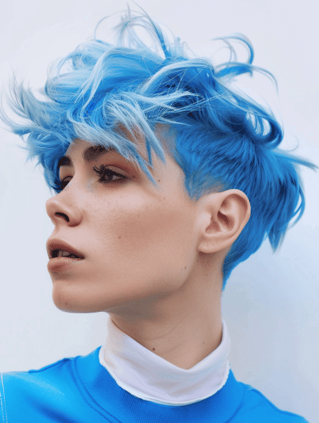 Edgy Blue Statement hairstyle