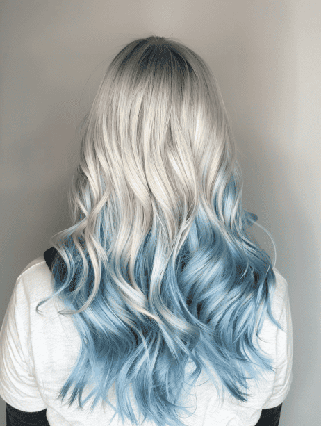 Silvery Blue Ash Blend hairstyle
