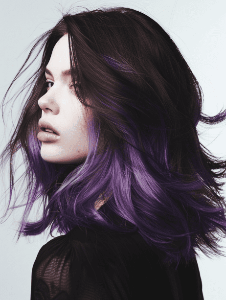 Subtle Purple Ombre hairstyle