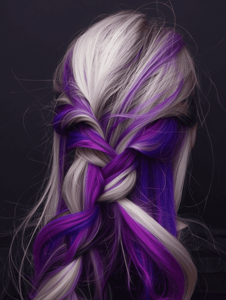 Blonde and Purple Weave hairstyle