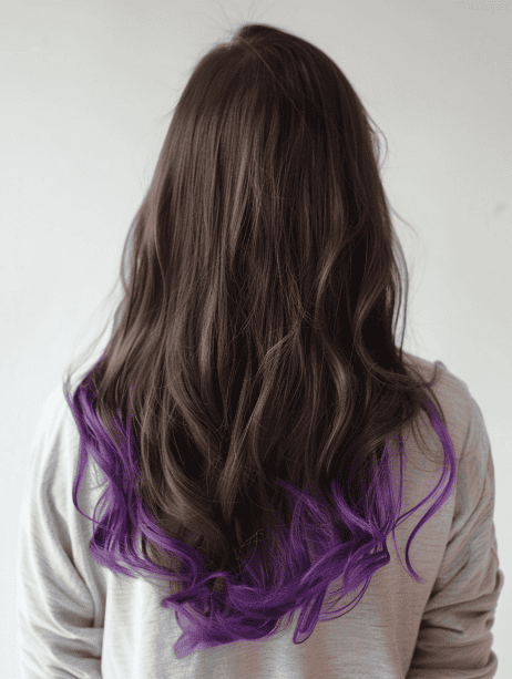 Creative Purple Dusting hairstyle