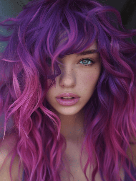 Beachy Purple Waves hairstyle