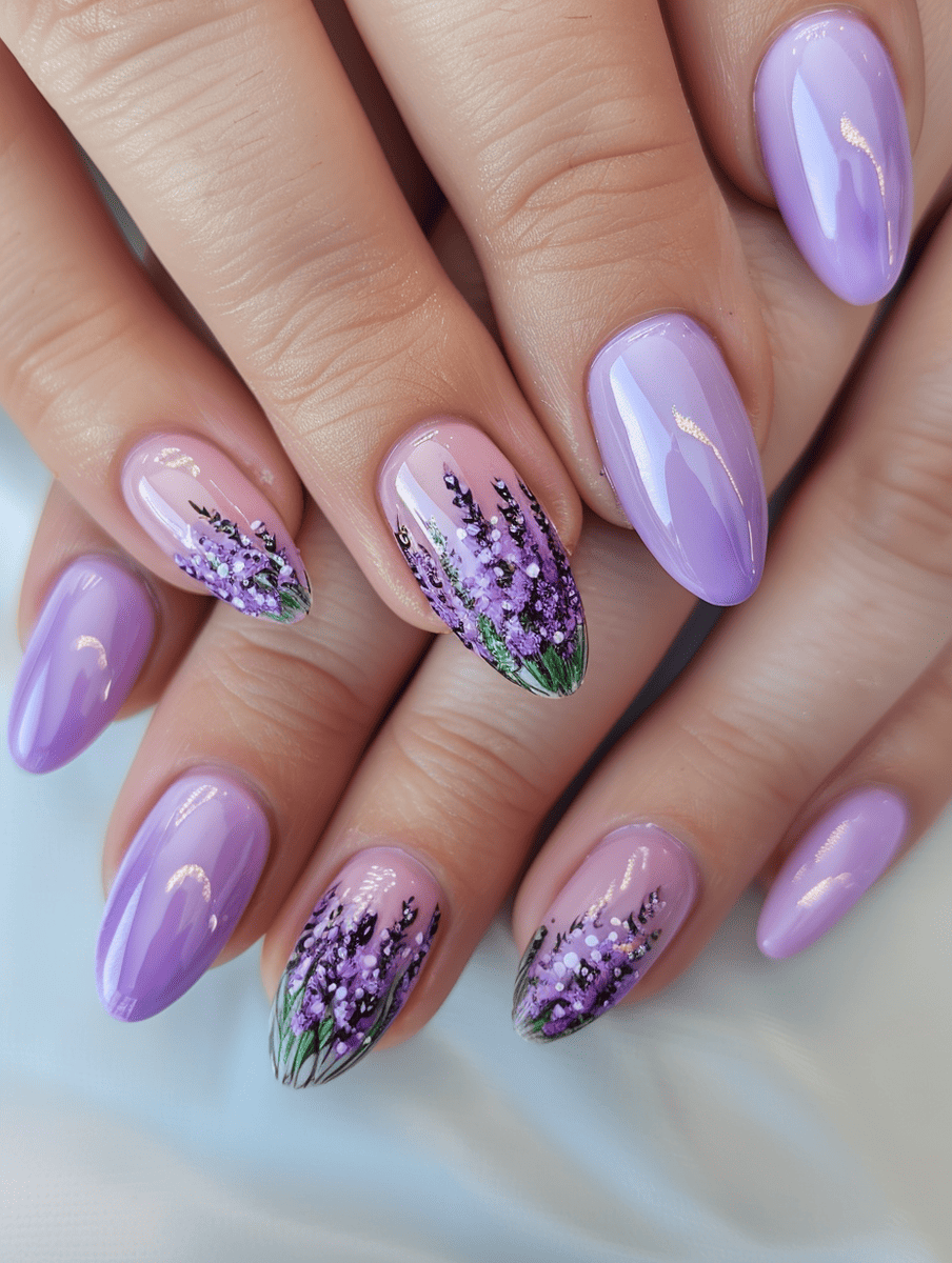 spring nails. lavender fields inspired