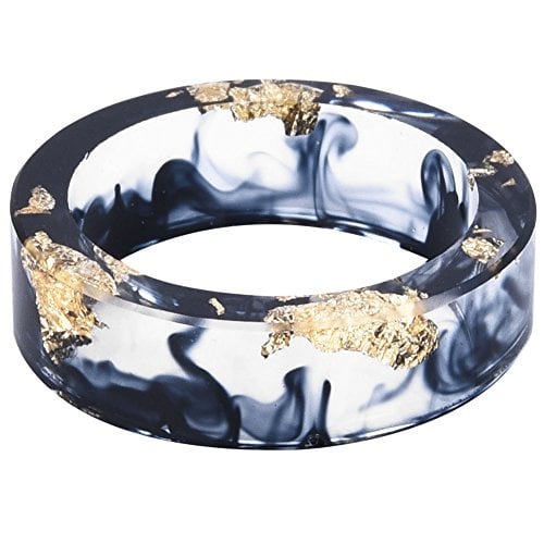 Transparent Plastic Resin Wedding Band Cocktail Party Ring