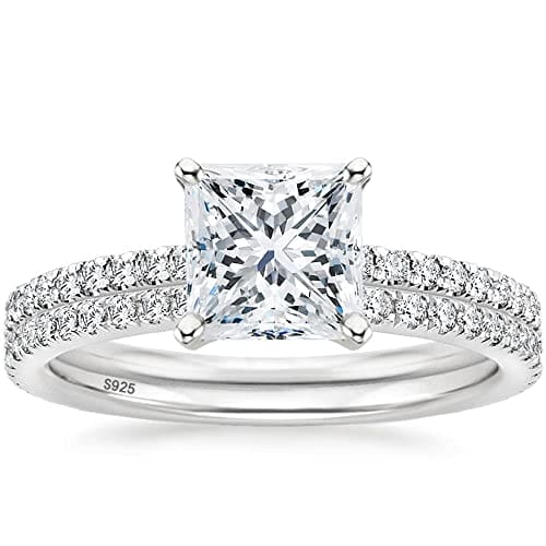 Princess Cut CZ Engagement Rings promise rings