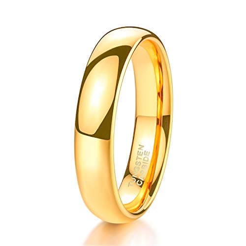 Wedding Band Ring for Men Women Gold