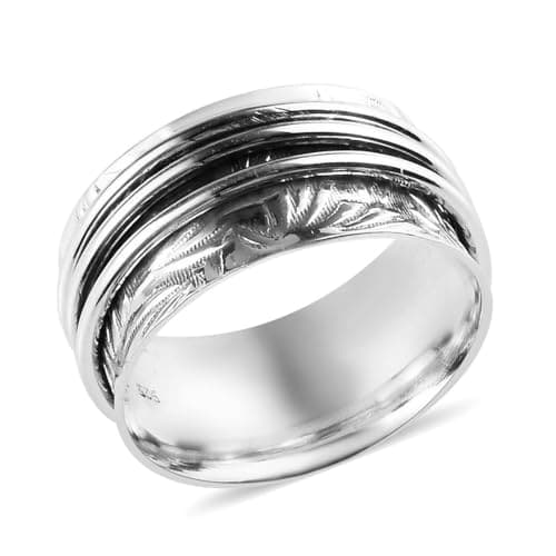 Sterling Silver Fidget Ring Spinner Ring Anxiety Rings for Women