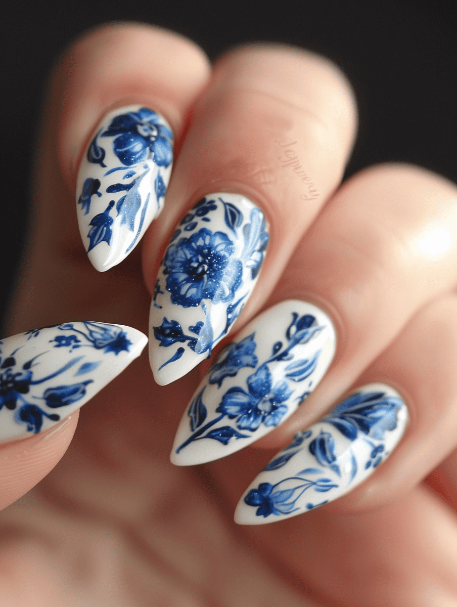 Blue and White Floral Patterns