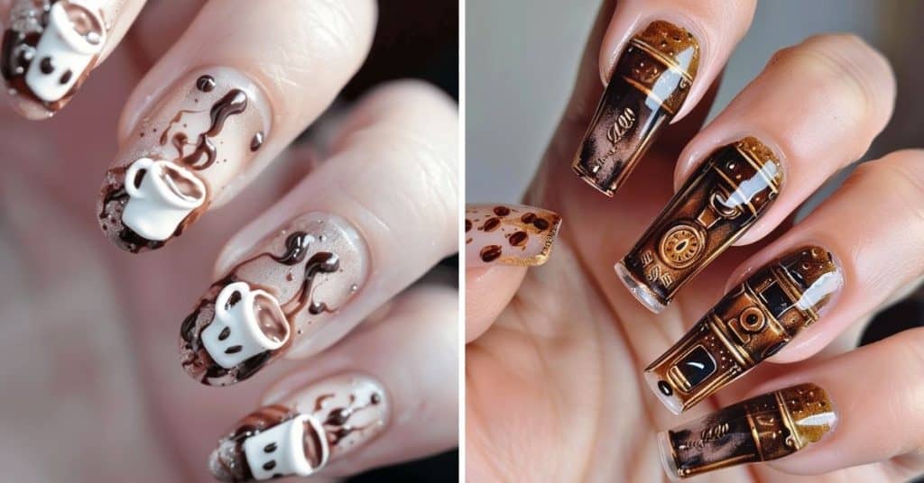 Coffee-Inspired Nail