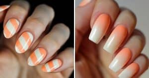 Peach and Cream Nail Designs